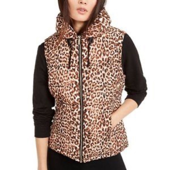 Calvin Klein Jackets & Coats Calvin Klein Leopard Print Puffer